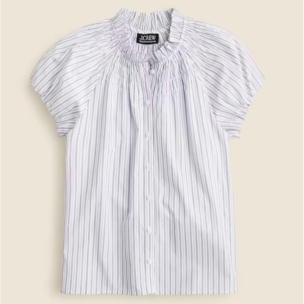 NWT J Crew Blue Striped Women's Top Size M
